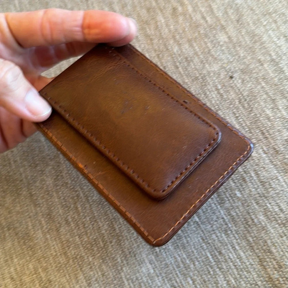 Mens leather magnetic clip wallet - Picture 7 of 9